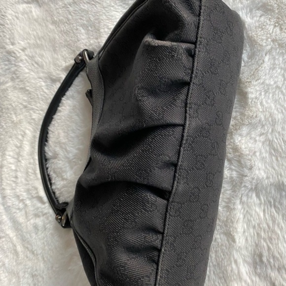 Gucci GG Canvas & Leather Hobo Bag Black - Picture 5 of 13
